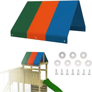 Playset Canopy Replacement,52" x 94" Playground Canopy,Swing Set Replacement Tarp for Swing Play Set Outdoor,Kids Playground Roof Cover,Outdoor Swingset Shade,Sunshade Snow Proof Tent Cover