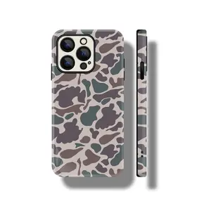 Holiday Special for iPhone 11 12 13 14 15 16 Pro Max Case Retro Camouflage Vintage Military Style Durable Protective Unique Gift for Outdoor Enthusiasts Him Her