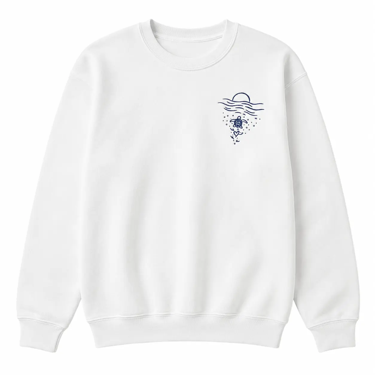 Embroidered Sea Turtle Sweatshirt
