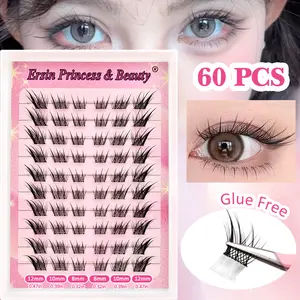 60 Cluster Self-Adhesive Eyelash Clusters, Mixed Lengths (8-12mm), Natural Curl, Waterproof, Long-Lasting Adhesion, Easy to Apply, Volume Lash Clusters