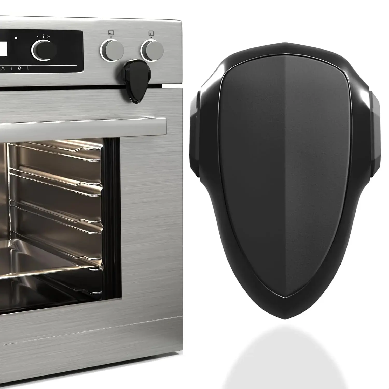 Oven Safety Lock, Enhanced Heat Resistance, Tool-Free Installation, Easy Installation, Bright, Bybaby Baby Oven Lock, Abs Material, Childproof Kitchen Lock, Childproofing, Childproofing Mechanism
