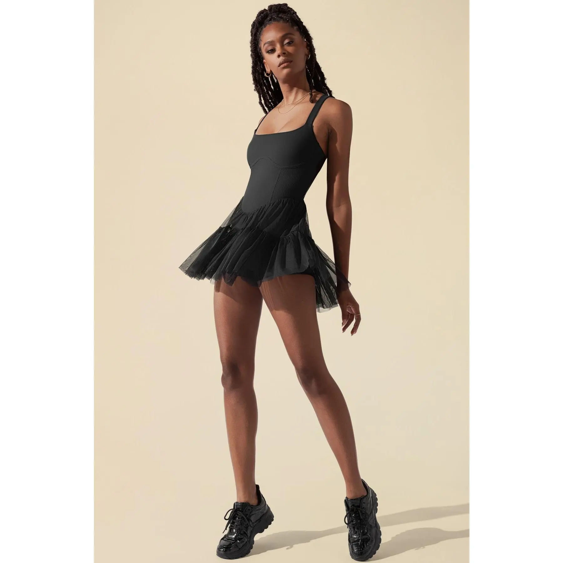 Corset Pirouette Dress - Black