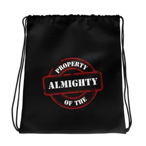 BAG Drawstring - PROPERTY OF THE ALMIGHTY - White