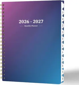 2026 Monthly Planner  2 Year Monthly Planner JAN.2026 to DEC.2027 8.5" x 11" Large Calendar with Spiral Bound 24 Coated Tabs 24 Months Perfect for School & Office Schedule Blue & Purple