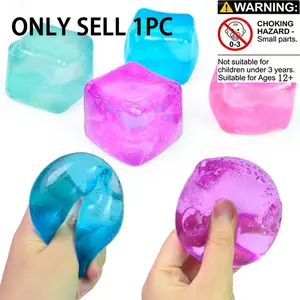 Transparent Malt Sugar Block Squeeze Toy, Firm Texture Stress Relief, Classroom Reward, Small Gift, Fun Sensory Play, Squishies