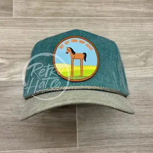 High Horse on Tall Teal/Sand Retro Rope Hat