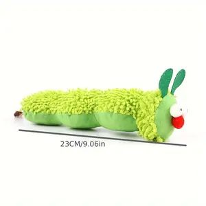 Interactive Caterpillar Design Cat Toy - Soft Plush Pillow Pet Supplies, Fun & Engaging for Cats, Durable Nylon Material, Ideal for Playtime & Kittens, Kitten Teething Chew Toy | Playful Cat Design | Nylon Construction, Without Battery