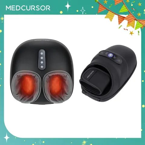 Medcursor Dual-Function Handheld Massage Device - Portable, Adjustable, Battery-Powered Foot & Hand Massager for Selfcare, Holiday Gift
