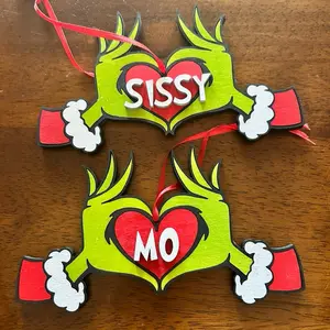 Personalized hands/heart Ornaments Christmas Personalized hands/heart Ornaments Christmas