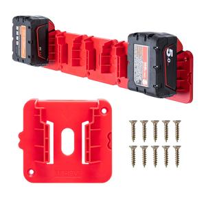 battery holder for milwaukee 18v battery, hanging rack with screw for m18 battery, tool organizer for home & office, battery storage tool kit