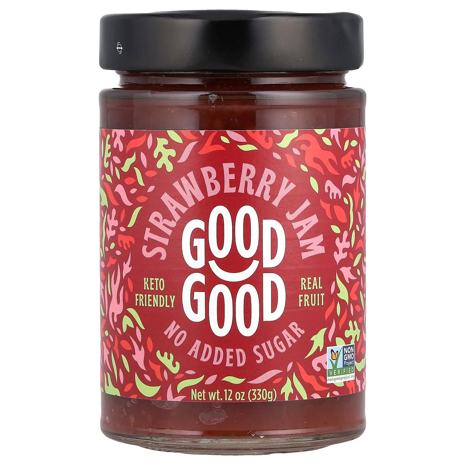 GOOD GOOD Strawberry Jam, 12 oz (330 g)