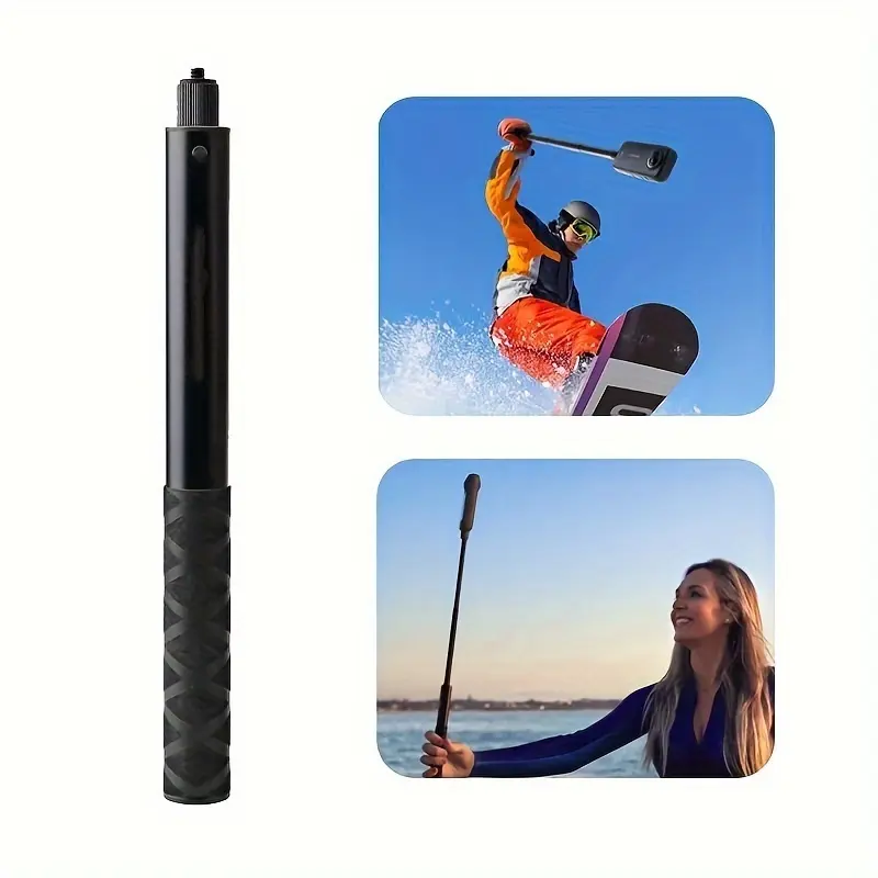 Rotating Handle Tripod with Invisible Selfie Stick, Compatible with Insta360 X5/x4, Dji Osmo Pocket 3, Gopro, Compact Tabletop Tripod, Photography Camera Accessories, Videography Equipment