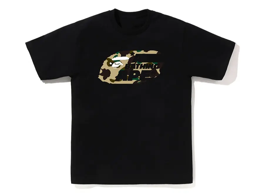 1ST CAMO MOVING BAPE HEAD TEE