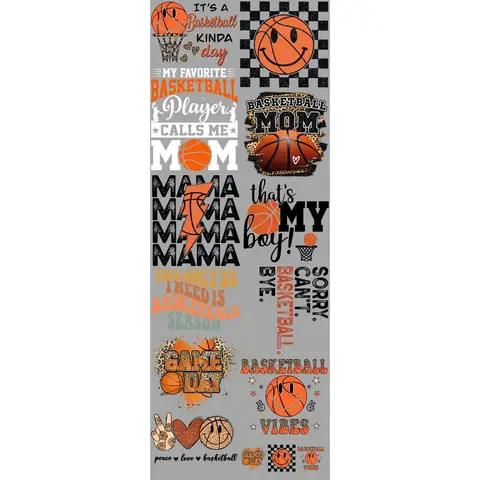 Basketball Mama DTF Transfers Gang Sheet 22” wide x 60” long DTF Gang Sheet