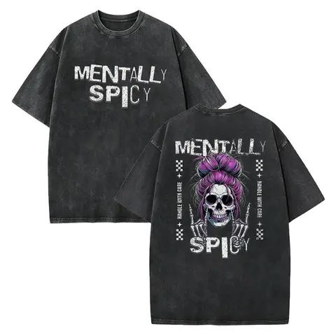 Fiery Soul" Skull — Satirical Dark Humor T-Shirt, Fun & Sarcastic Mom Gift, Mother's Day Present TShirt