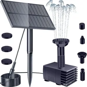 Bilingsolar Outdoor Solar Fountain Pump, Upgraded Solar Fountain Pond Pump Kit with Stakes, Solar Fountain Water Pump for Bird Bath, Garden, Backyard, Swimming Pool, Fish Tank