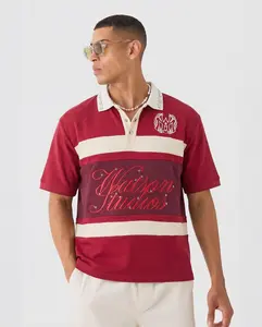 WATSON STUDIOS STAR EMBELLISHED POLO (MAROON)