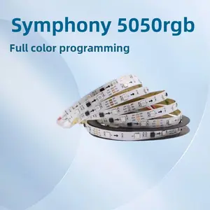Symphony 5050rgb Full Color Programming WS2811 One Control Three Lights 12V-24V Waterproof RGB Marquee Light Strip for Indoor Outdoor Use Led Lighted
