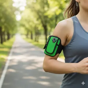 Waterproof Sports Armband for Running & Gym, Adjustable Breathable Phone Holder with Sweatproof Design, Fits 6 Inch Smartphones, Lightweight for Cycling Jogging Fishing Multi-Scenario Use