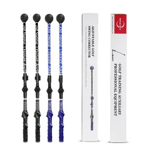 Evolu Golf Youth Golf Action Corrector Straight Arm Swing Trainer Adjustable Plastic Stainless Steel Orthotics Blue Black