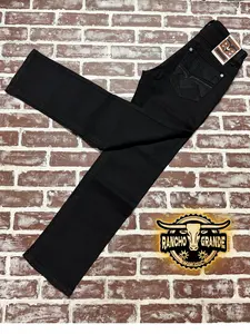 WB-A12 Men's Western Cowboy Jeans Straight Fit Boot Cut / Pantalon Vaquero para Hombre Estilo Moderno