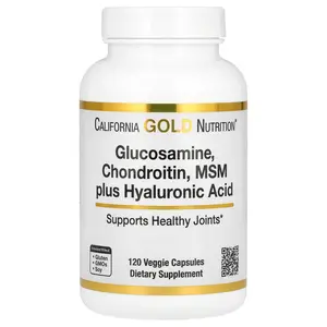 California Gold Nutrition Glucosamine, Chondroitin, MSM Plus Hyaluronic Acid, 120 Veggie Caps