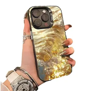 Luxury Wave Pattern Phone Case for iPhone Series, Durable Hard Cover Design, Perfect Fit for Multiple Models