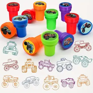 12/24 PCS Monster Truck Party Stampers, Truck & Car Birthday Favors, Party Supplies, Classroom Rewards, Good Party Gifts for Boys Girls, For Monster Truck Lovers
