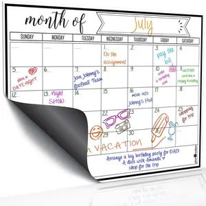 2 Piece Magnetic Dry Erase Calendar Set for Refrigerator, 2026-2027 Monthly Weekly Meal Planner, 8x11 Inches
