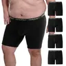INNERSY Men's Cotton Plus-Size (XL-6XL) 4-Pack Boxer Briefs - Fabrics, Elastic, Loose, Mesh, Casual Breathable Underwear, Plussize, 95% Cotton Men's Boxer Briefs Polyester Day