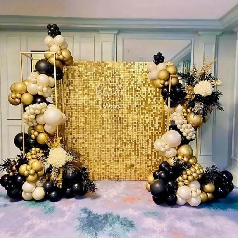 Sequin Backdrop, 24/36 Panels Square Sequin Shimmer Backdrop, Glitter Photo Backdrop, Photo Backdrops for Birthday, Anniversary, Wedding, Graduation & Bachelorette Party Decoration