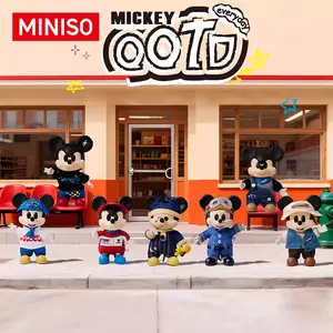[Fashion New Product] MINISO Disney Mickey OOTD PVC Plush Keychain Blind Box Pendant Peripheral Trendy Toy Cute
