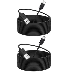 16 ft Charger Cord for PS4 Controller, Long  USB  2-Pack