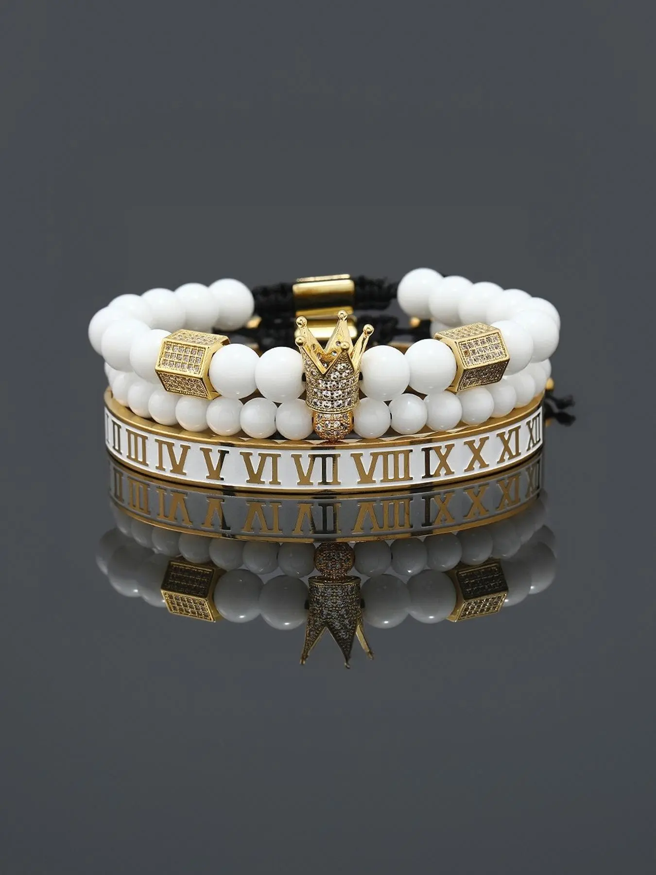 Men's Elegant Crown Design Bracelet, Guys Fashionable Adjustable Bracelet for Party, Daily Clothing Decor, Trendy All-match & Exquisite Jewelry, Accessories, Jewellery for Birthday Gift