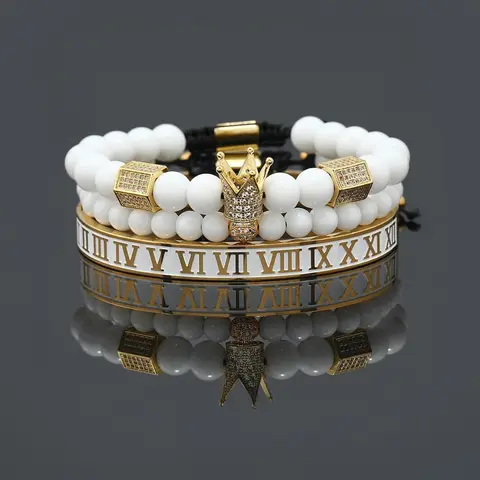 Men's Elegant Crown Design Bracelet, Guys Fashionable Adjustable Bracelet for Party, Daily Clothing Decor, Trendy All-match & Exquisite Jewelry, Accessories, Jewellery for Birthday Gift