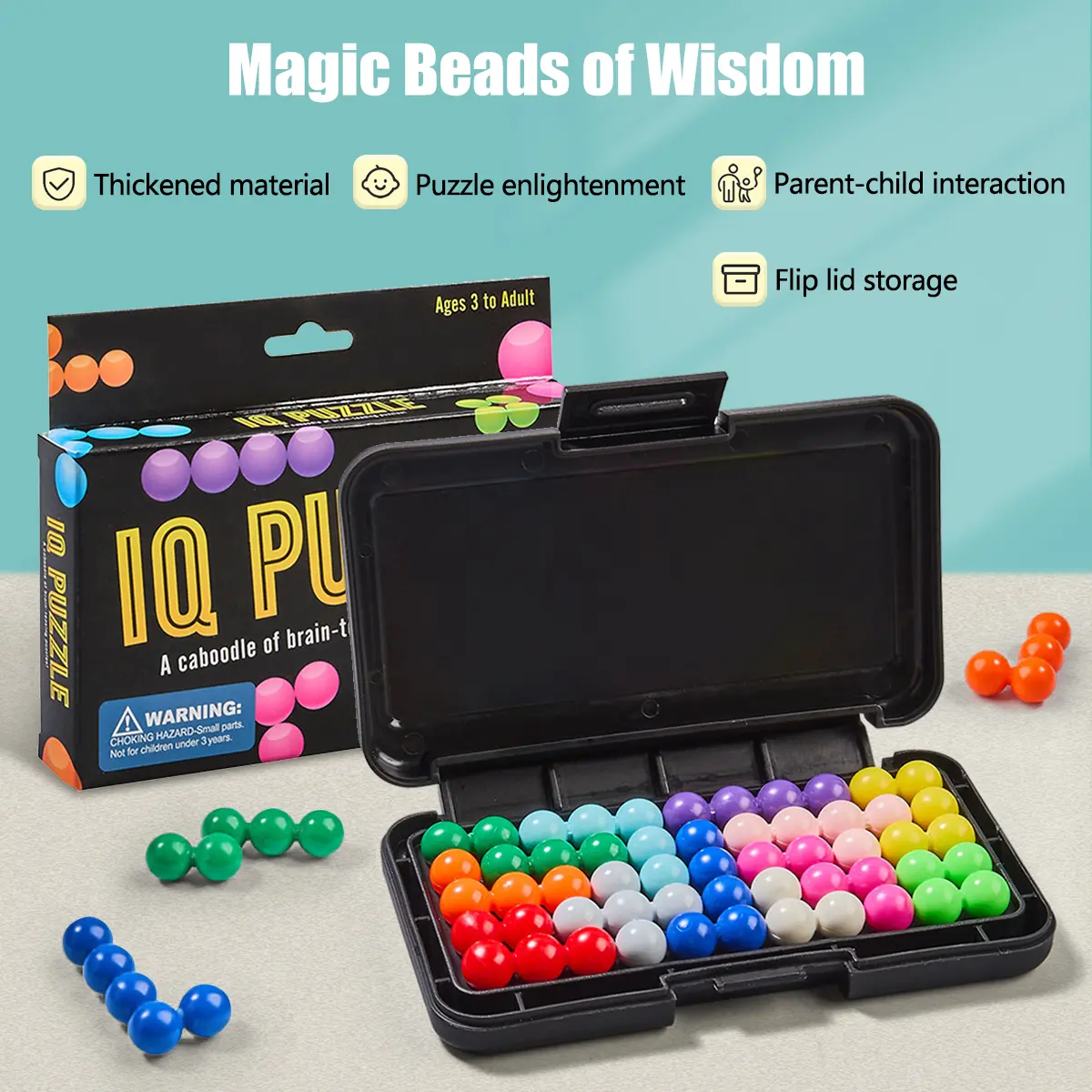 3D Puzzle Brain Teaser Game for Adults, Teens & Kids, Over 200 Challenges, Gift for Ages 8+