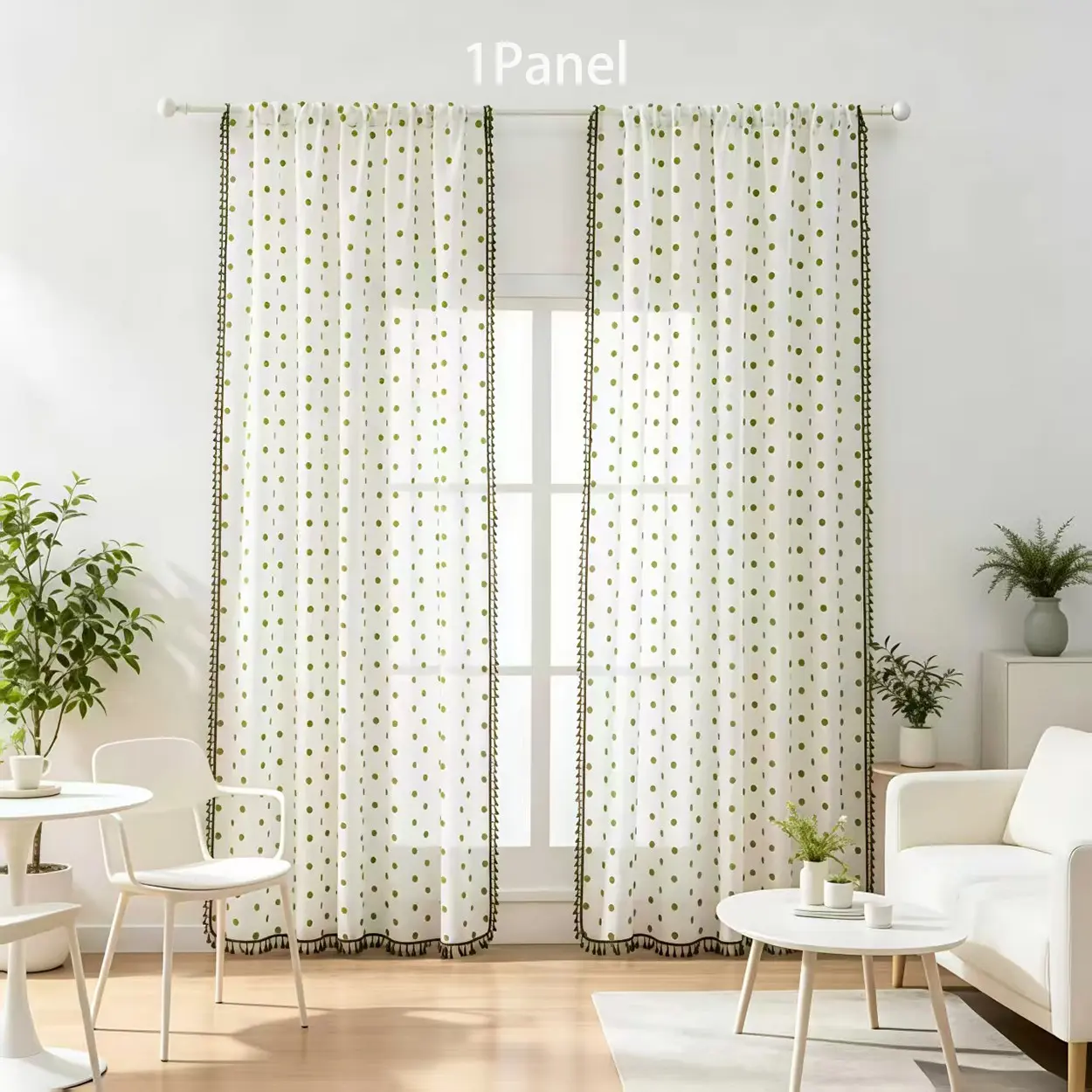 Modern Clear Textured Semi-Transparent Curtain, Top Rod Pocket Hanging, Suitable for Living Room, Bedroom, Balcony, Kitchen, Floor-To-Ceiling Windows