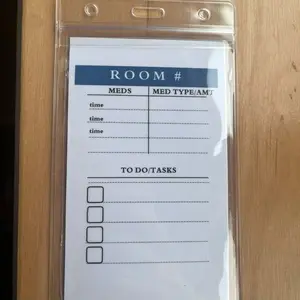 Reusable Nursing Badge Buddy for Clinical Notes | Dry Erase To-Do List