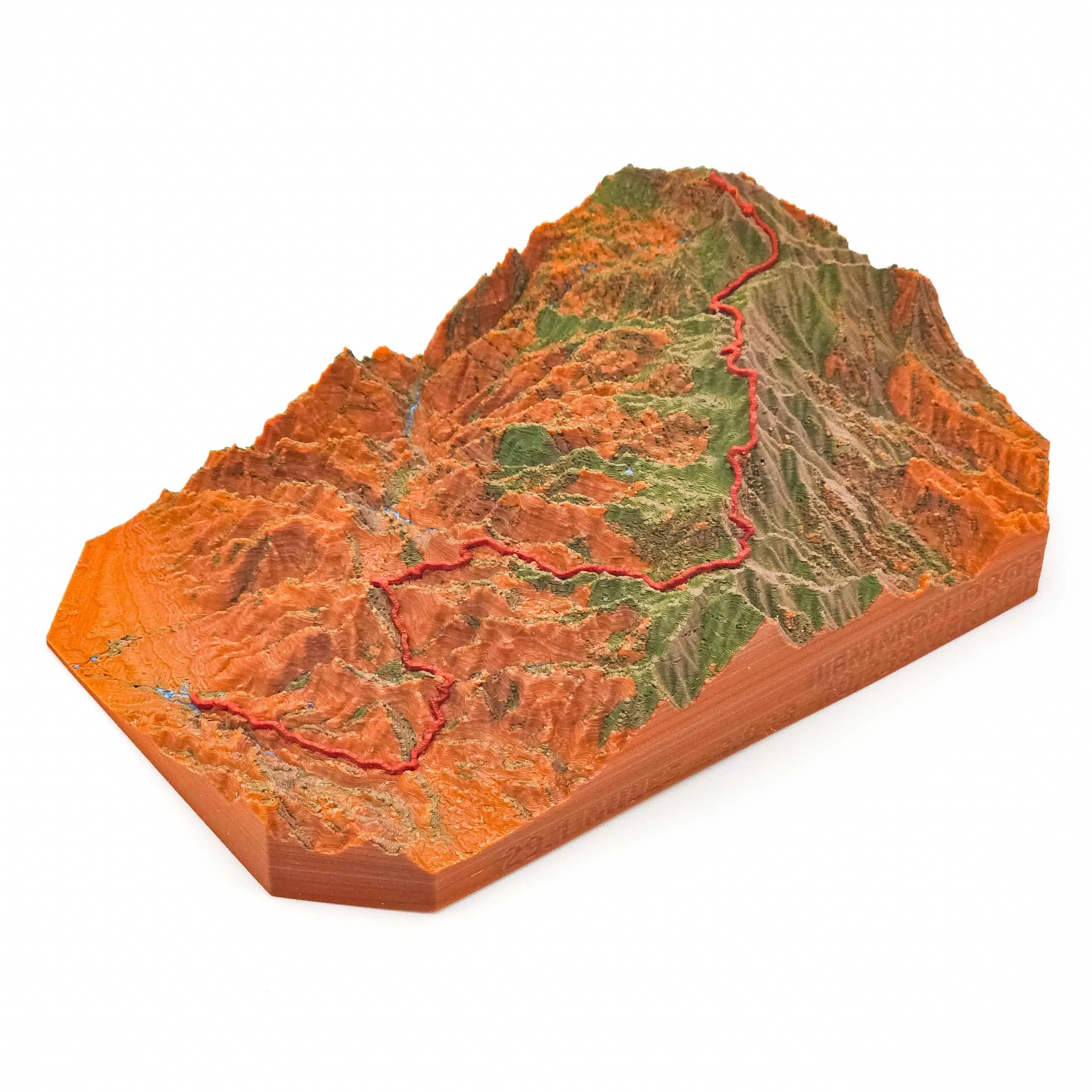 Mt Lemmon Hill Climb - 3D Printed Topographical Map - TrailSculpt