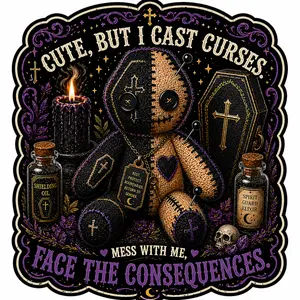 Coffin Voodoo doll Magnet