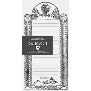 Memo Mori Notepad - 65 Easy- Paged Memo Desk Note Pad With 4 Alternating Page Designs, 8.25" x 4.25"