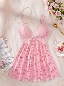 Women's Sexy Lace Homecoming Dress, Cute Style Valentine's Day, Elegant Romantic Dress, Fitted Sleeveless Floral Pattern, All Seasons Wear