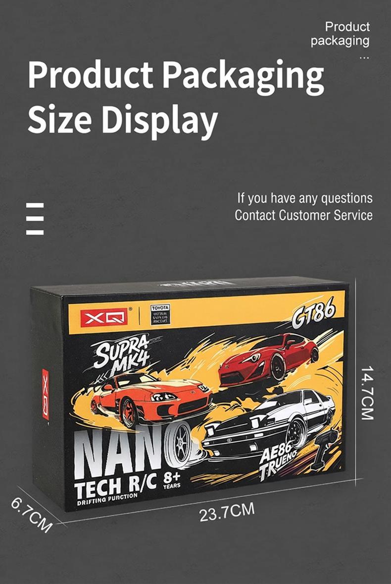 PlayGenie 1/64 RC Drift Car JDM Toyota AE86, GT86 & Supra MK4 Officially Licensed, Mini Drift Car with Detachable Body, LED Lights, Dual-Speed Mode, USB Rechargeable – Perfect Gift for Kids & Collectors