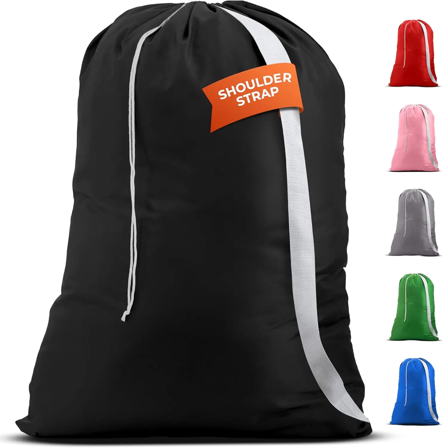 Handy Laundry Bag with Shoulder Strap 30"x40", Extra Large Laundry Bag, Shoulder Strap, Drawstring Locking Closure, Heavy Duty for College Dorm Travel Camp