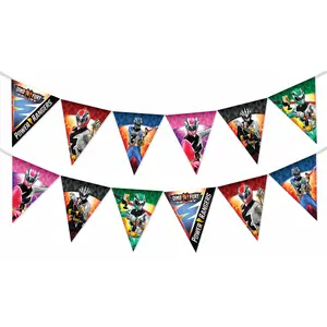 Power Rangers Birthday Banner Pennant - Power Rangers Party Supplies