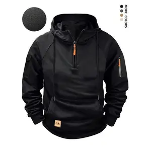 Men's Regular Fit Patched Pocket Drawstring Hoodie, Casual Long Sleeve Raglan Sleeve Hooded Sweatshirt for Fall & Winter, Men's Clothes for Daily Wear, Hoodies for Men, Menswear, Pockets Hoodie, Aesthetic Hoodie, Lightweight Hoodie S