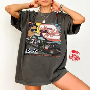 [Sale up to 50%] [Free Ship] Vintage 90S Dale Earnhardt Nascar Racing Comfort Color T-Shirt