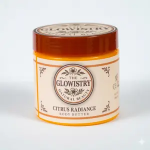 Citrus Radiance Brightening Glow Body Butter for Natural Beauty and Radiant Skin Care