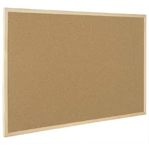 2 x 3 ft. Super Value Cork Bulletin Board, Oak Frame