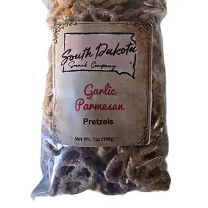 SD Snack Company Garlic Parmesan Pretzels 7oz Bag - Small Batch, Crunchy and Delicious Snack - Crispy Chip